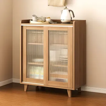 Bufet modern, dulap de depozitare cu usi glisante pentru bucatarie 4bef imagine