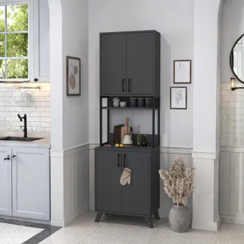 Dulap alb cu 4 usi, multifunctional, modern, 61 x 25 x 202 cm, alb 096b imagine