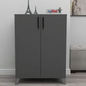 Dulap de depozitare multifunctional cu 2 usi si 4 rafturi, 72x32,5x88 cm edf8 imagine