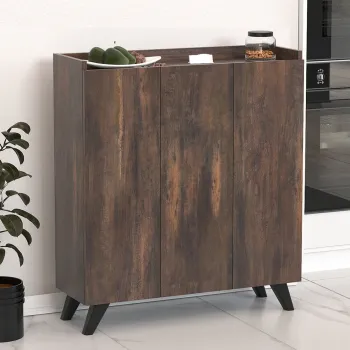 Dulap multifunctional cu 3 usi, Design scandinav modern 103.5 x 90 x 30cm 2d5f imagine