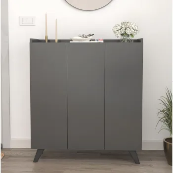 Dulap multifunctional cu 3 usi, Design scandinav modern 103.5 x 90 x 30cm 64e1 imagine