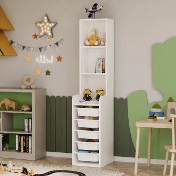 Dulap multifunctional cu 5 cosuri si 3 rafturi 178 cm 1d76 imagine
