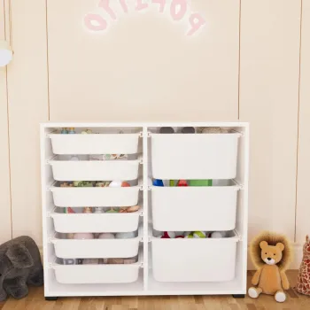 Dulap multifunctional cu 9 cosuri, 3 nivele,  88,7 x 30 x 85,5 cm 6310 imagine