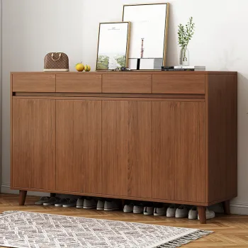 Dulap pentru Pantofi cu 4 Sertare si 4 Compartimente Spatioase, 160x30x92cm e1d5 imagine