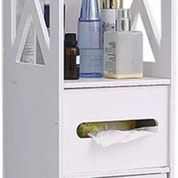 Dulap vertical pentru baie, 80 X 15 X 15 cm, Alb 67d5 imagine